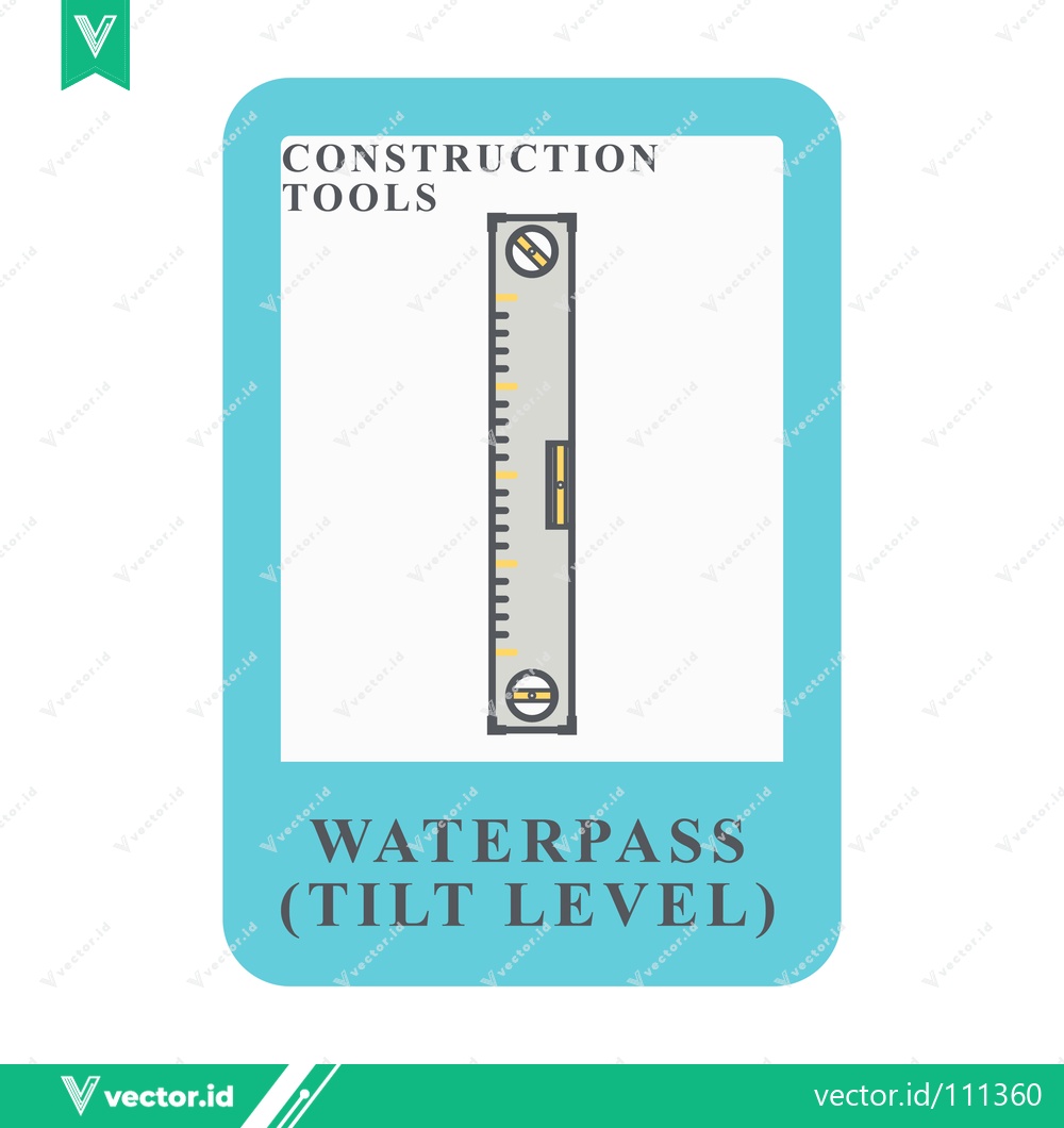 Premium Vector of Construction Tool Waterpass Tilt Level Illustration