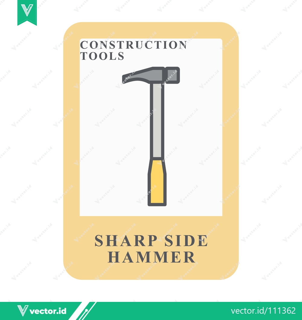 Premium Vector dari Illustration of a Sharp Side Hammer for Construction Tools