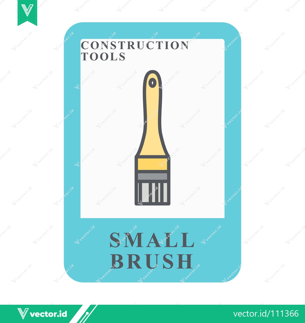 Premium Vector dari Illustration of a Small Brush for Construction Tools