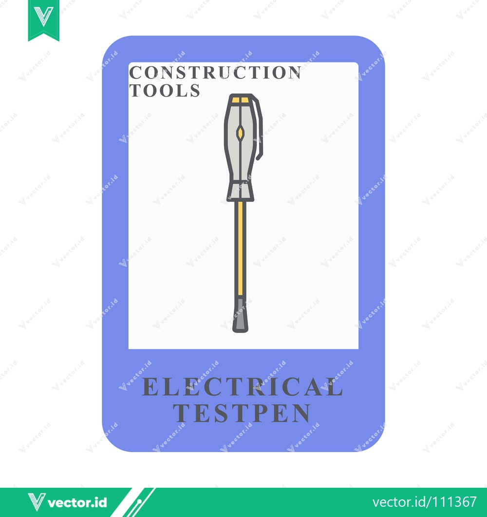Premium Vector of Electrical Test Pen for Construction Tools