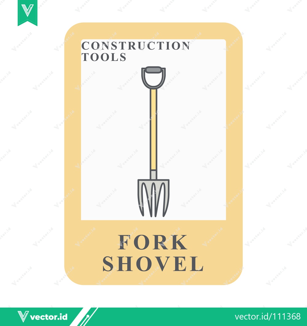 Premium Vector dari Illustration of a Fork Shovel Construction Tool