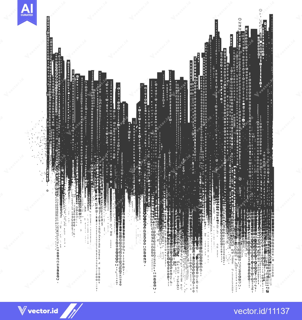 Premium Vector dari Abstract Cityscape Composed of Geometric Shapes and Patterns
