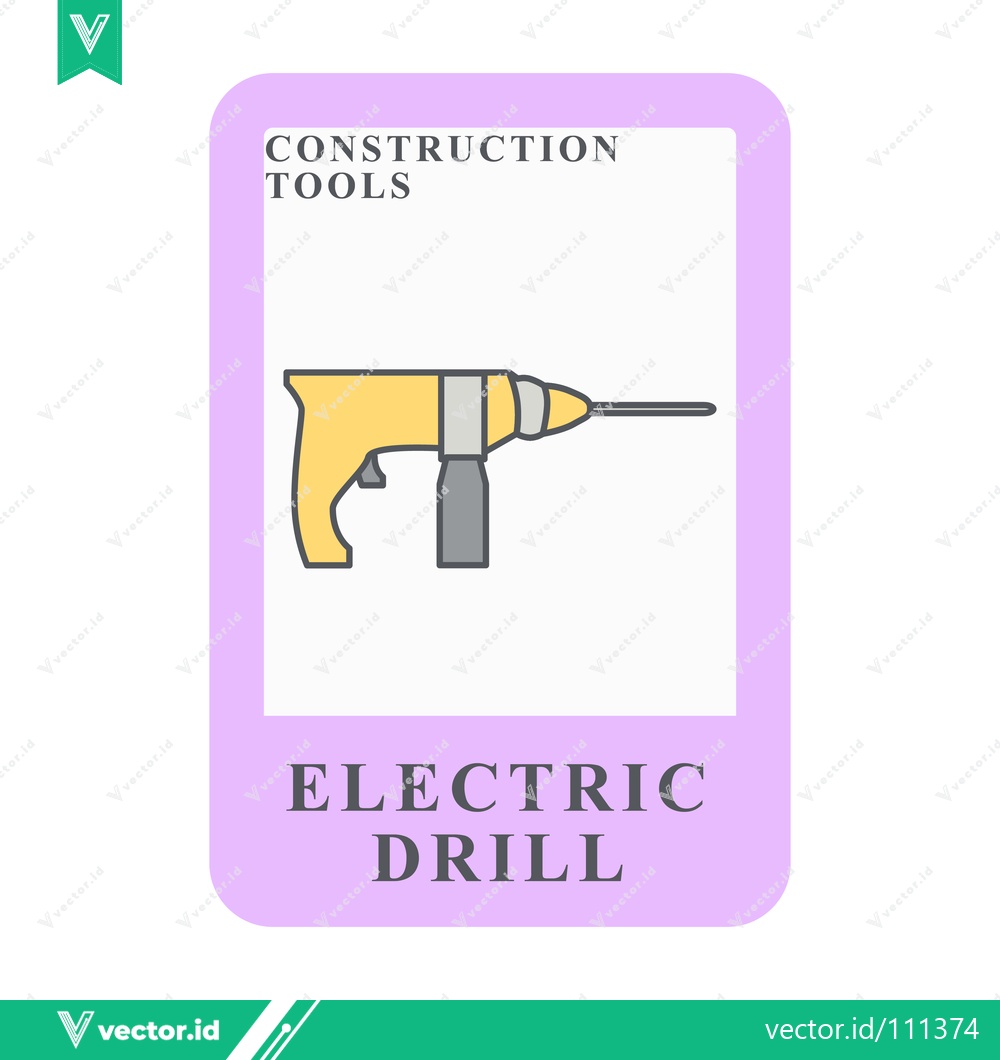 Premium Vector dari Illustration of an electric drill a construction tool