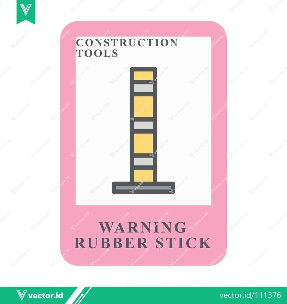 Premium Vector of Construction Warning Rubber Stick Traffic Safety Tool