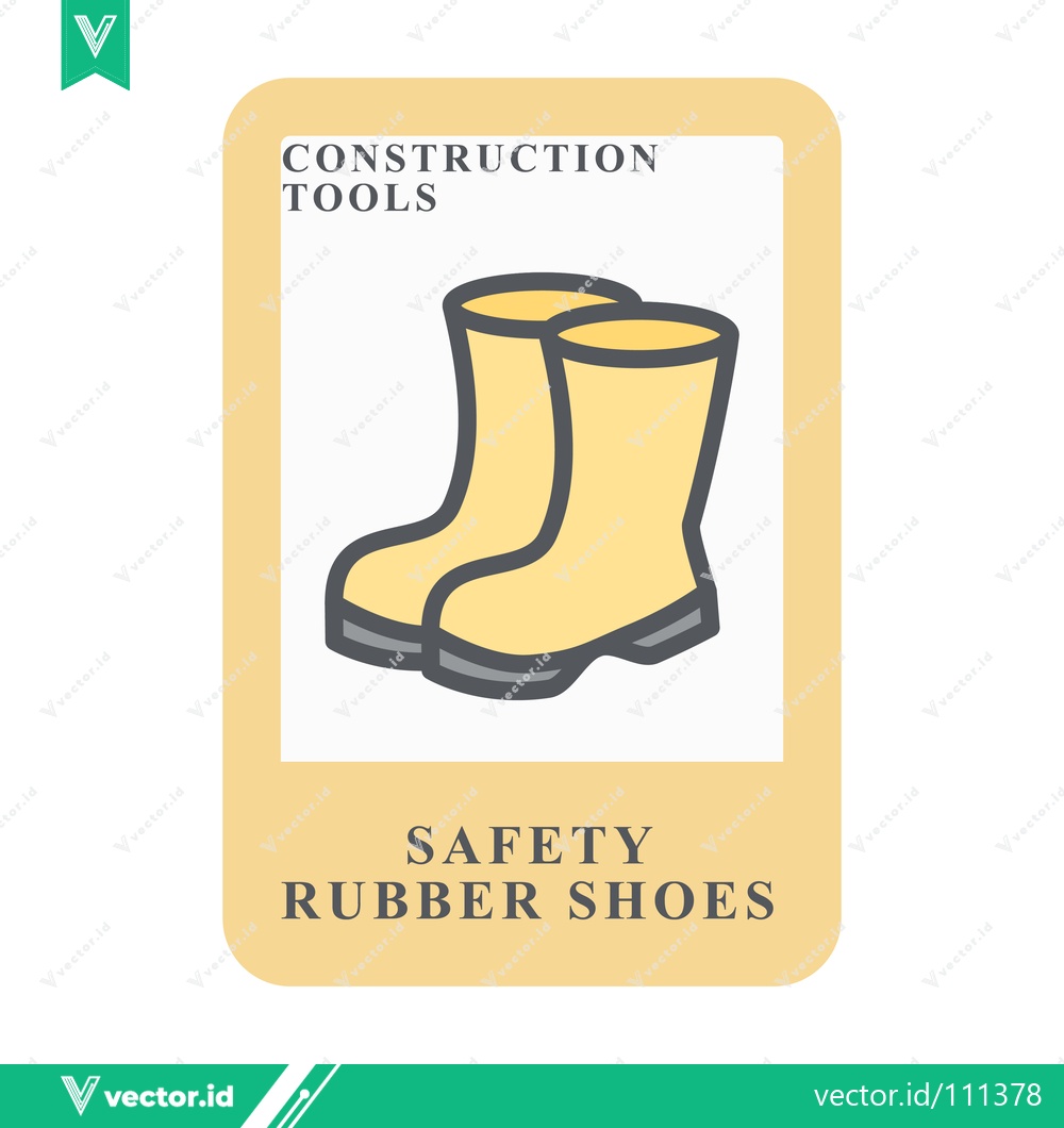 Premium Vector dari Construction Safety Rubber Shoes Icon