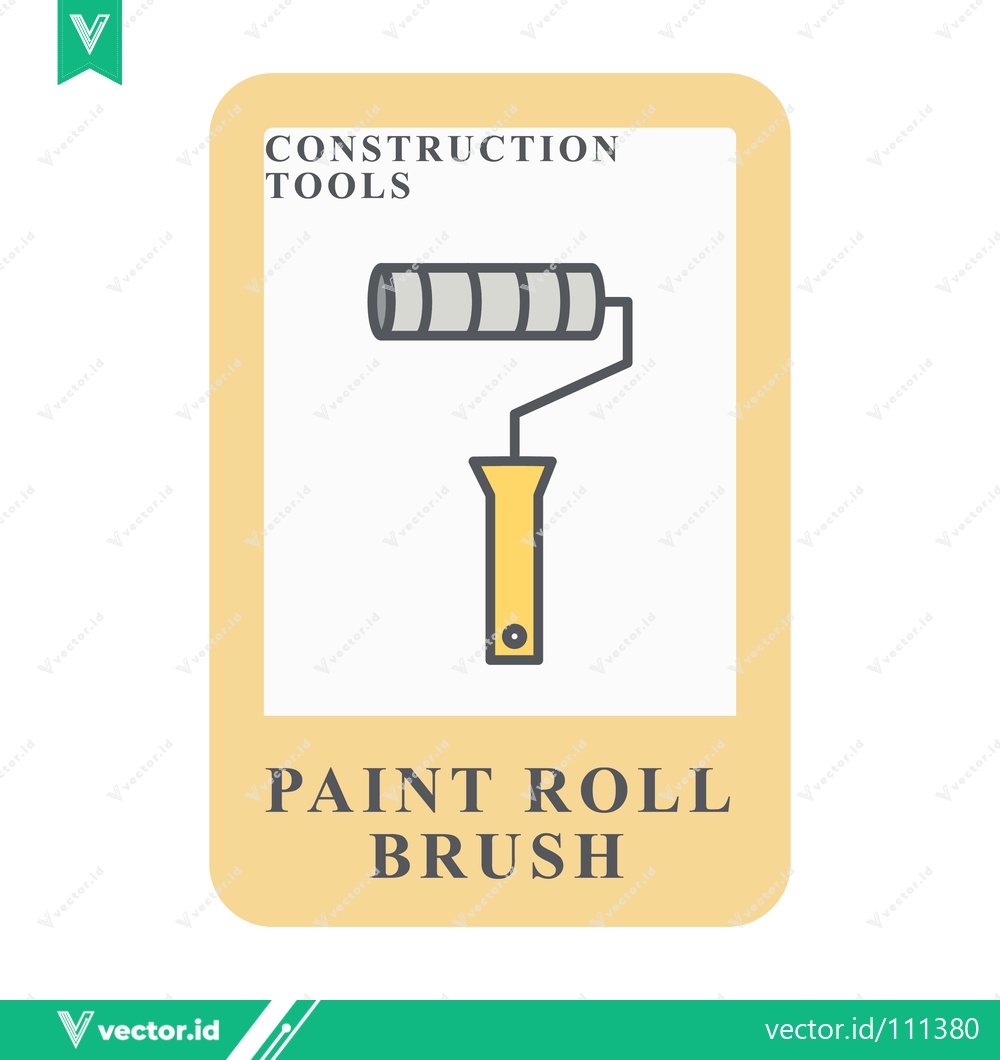 Premium Vector of Illustration of a Paint Roller Brush a Construction Tool