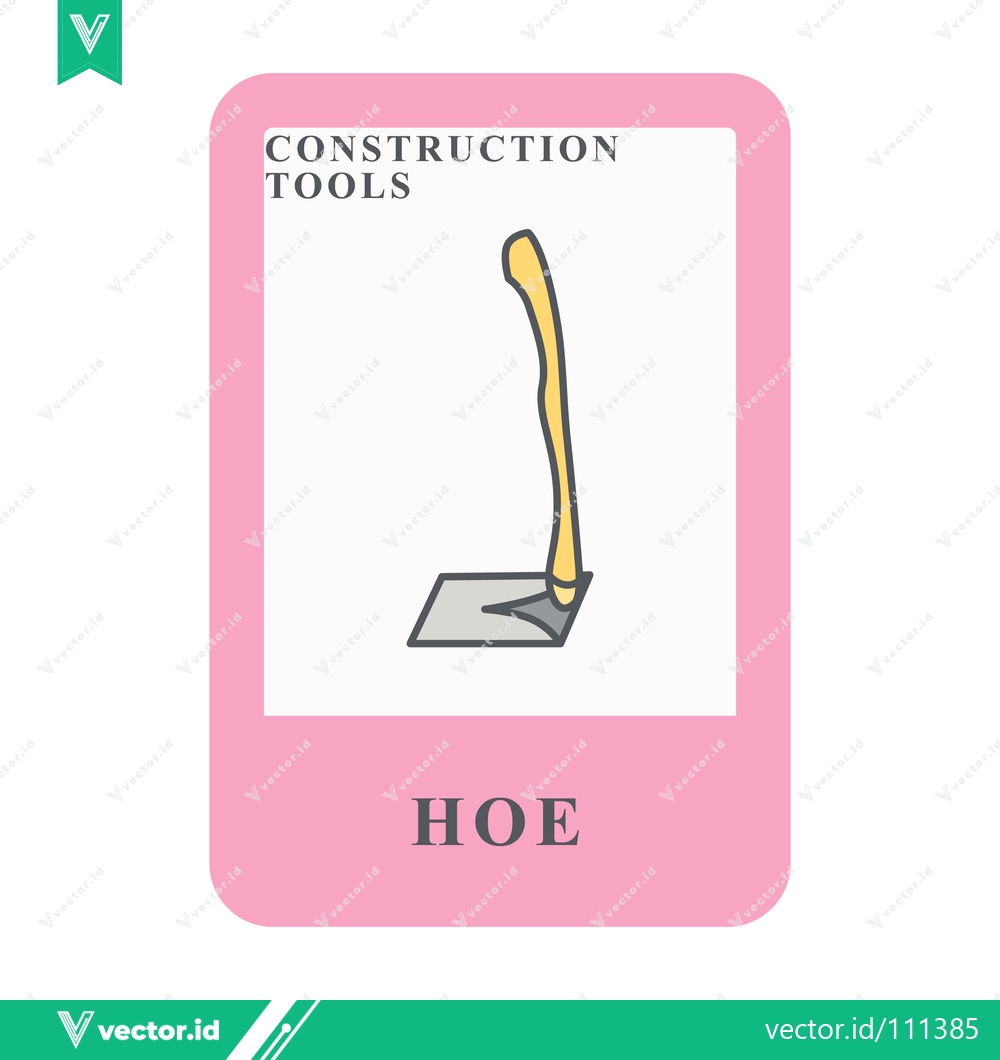 Premium Vector dari Illustration of a Hoe a Construction Tool