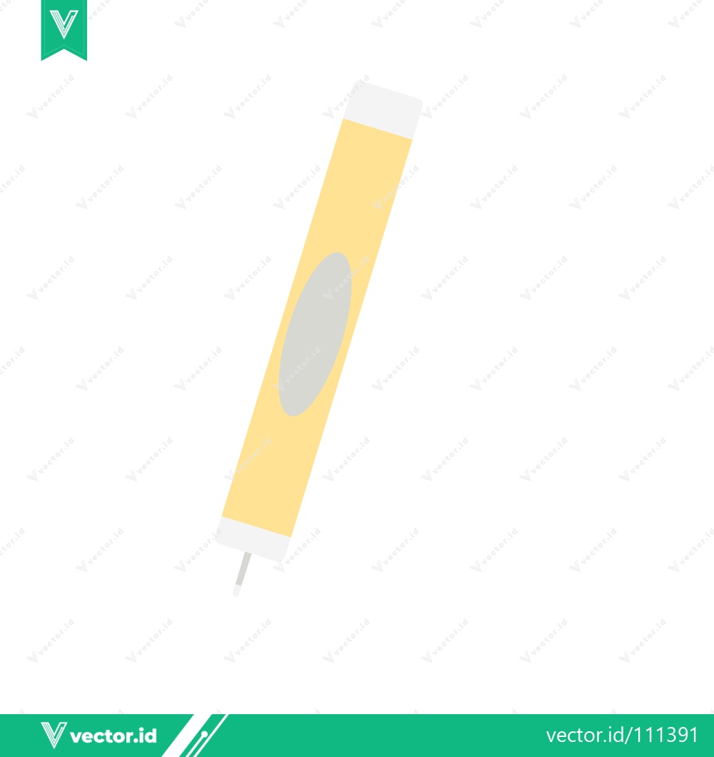 Premium Vector dari Yellow Highlighter Pen with Gray Oval Accent