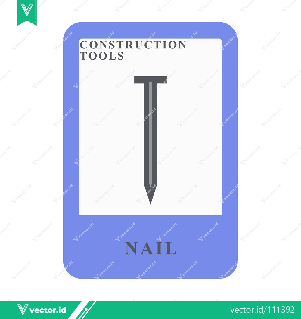 Premium Vector of Simple Illustration of a Nail a Construction Tool