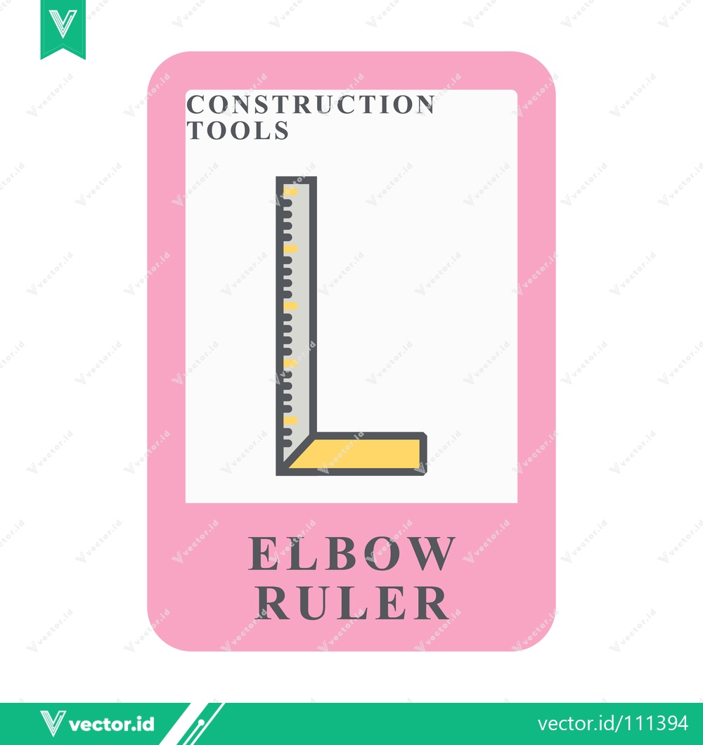 Premium Vector dari Illustration of an Elbow Ruler a Construction Tool