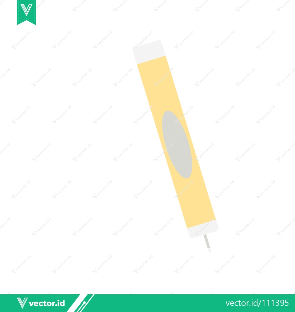 Premium Vector dari Minimalist Yellow Marker Pen Isolated on White Background