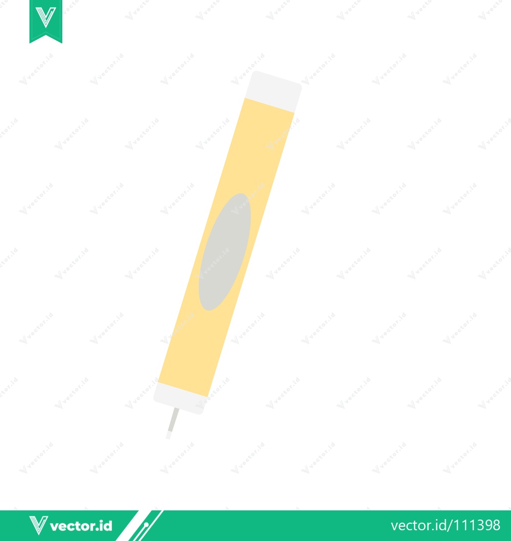 Premium Vector of Simple Yellow Highlighter Pen Isolated on White Background