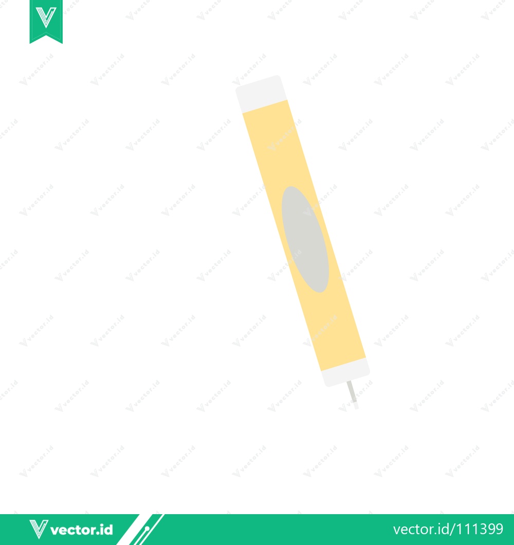 Premium Vector of Minimalist Yellow Highlighter Pen Isolated on White Background