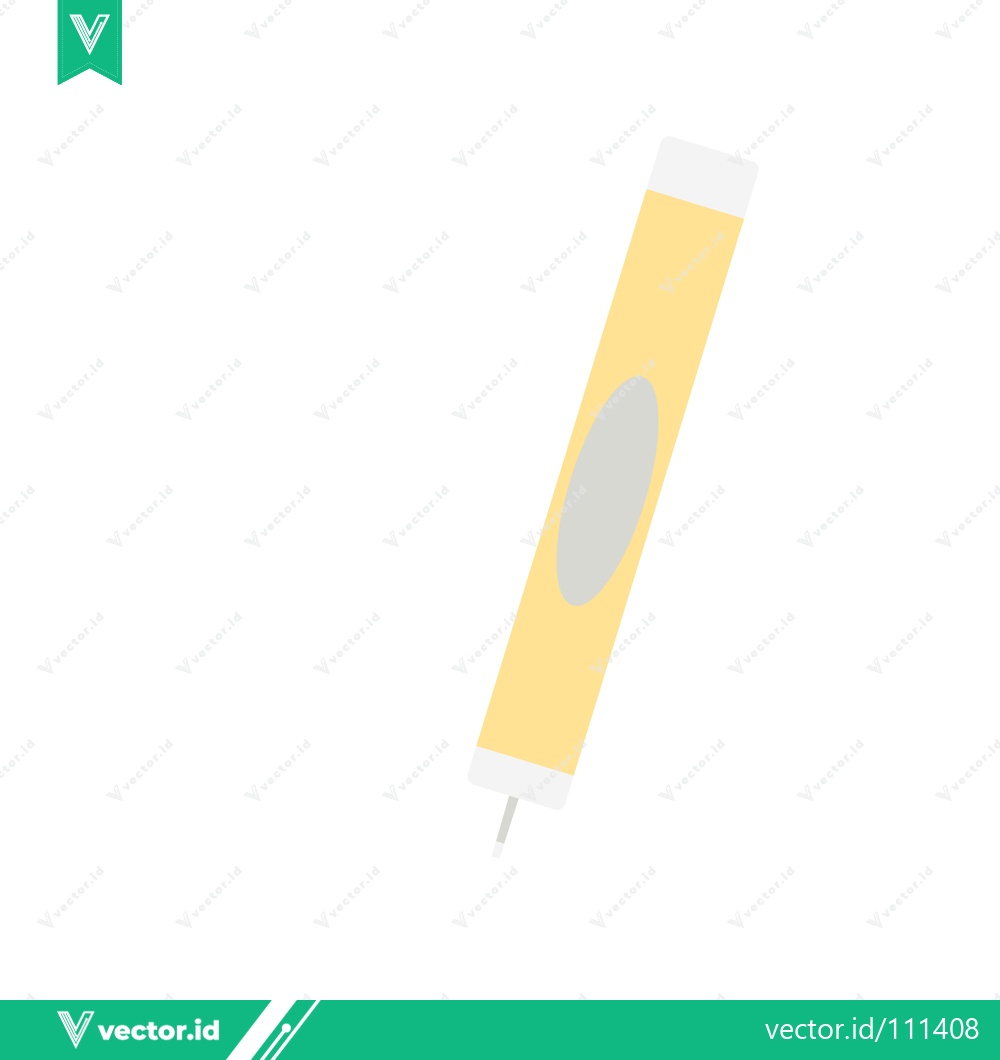 Premium Vector dari Simple Yellow Marker Pen with Gray Oval Accent