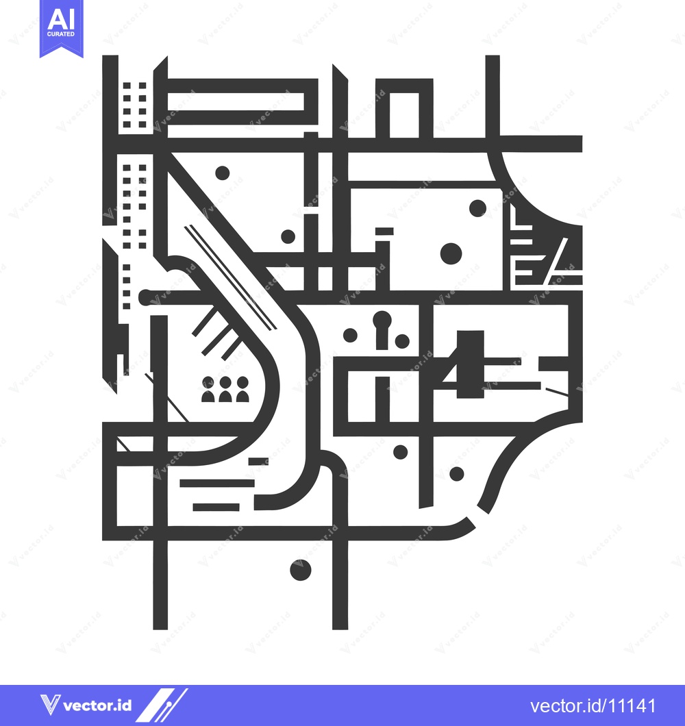 Premium Vector dari Abstract Cityscape with Geometric Shapes and Buildings