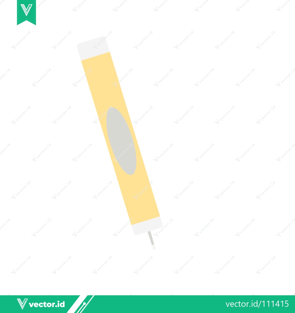 Premium Vector dari Yellow highlighter pen with a gray oval mark on a white background