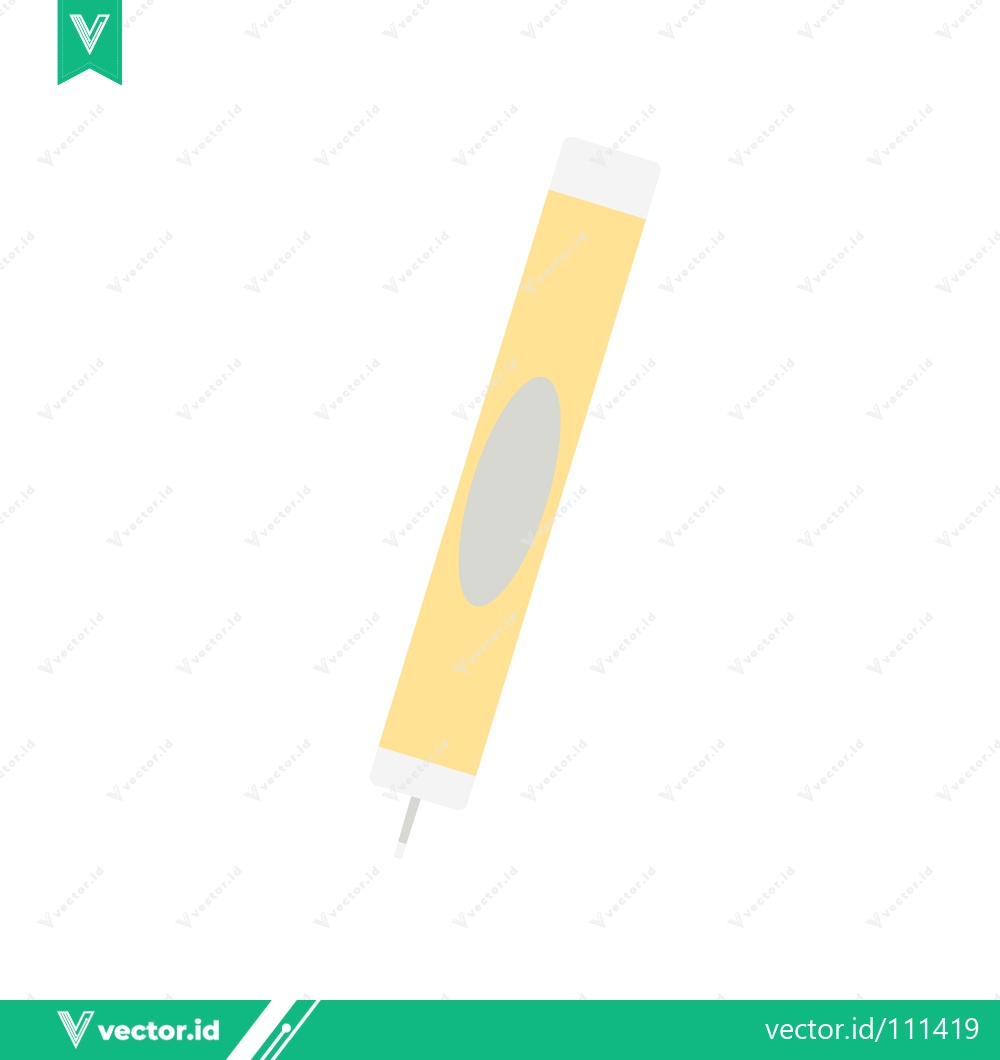 Premium Vector of Minimalist Yellow Marker Pen Icon on White Background