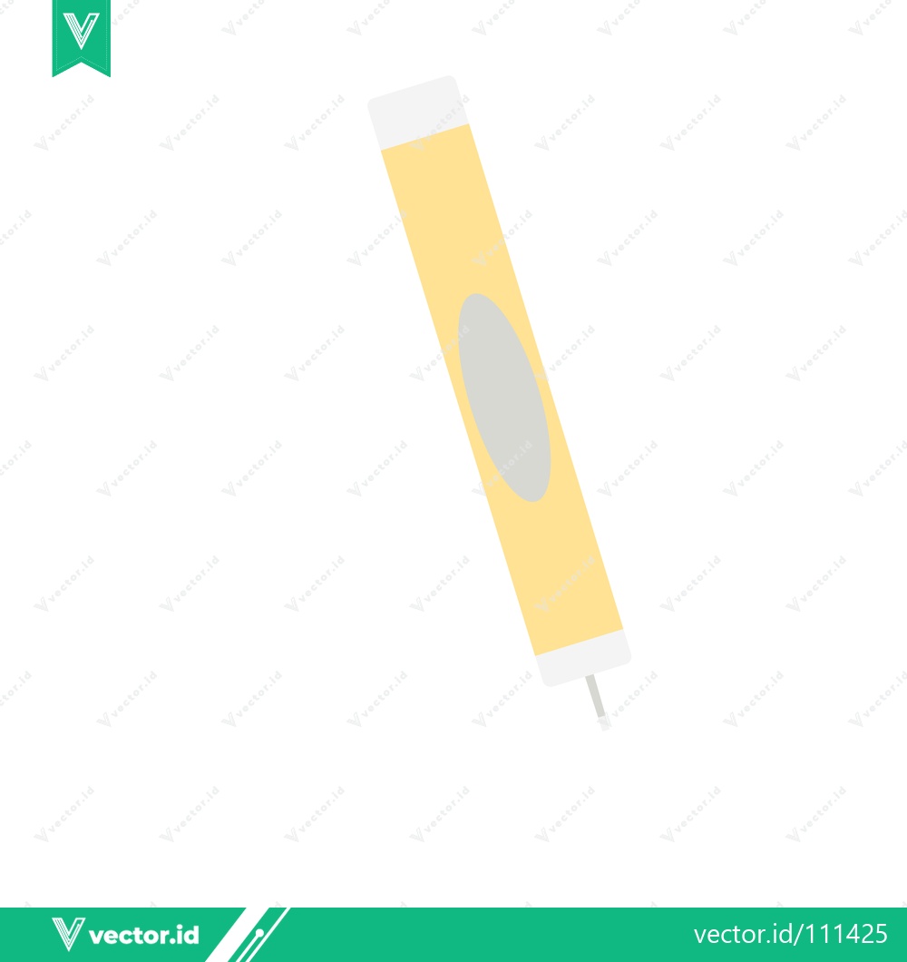 Premium Vector dari Yellow highlighter pen with gray oval marking isolated on white background