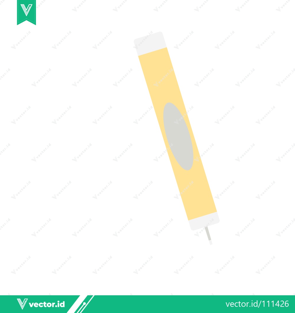 Premium Vector dari Minimalist Yellow Marker Pen with Gray Oval Accent