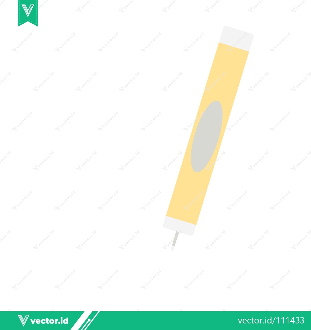 Premium Vector of Yellow Marker Pen with Gray Oval Label
