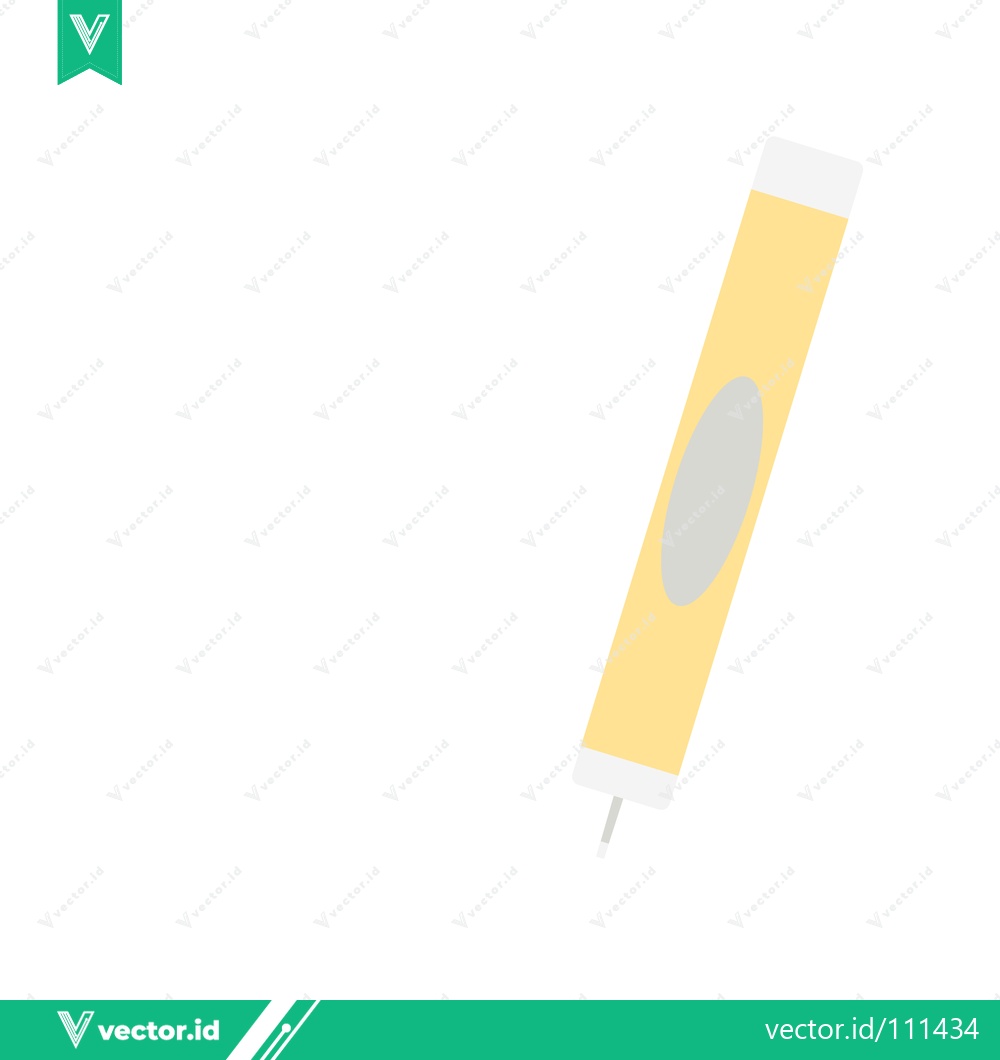 Premium Vector of Yellow Highlighter Pen Isolated on White Background Minimalist Design