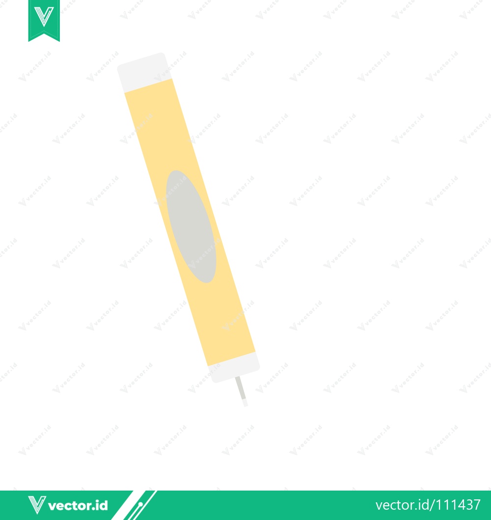 Premium Vector dari Minimalist Yellow Highlighter Pen with Grey Oval Accent