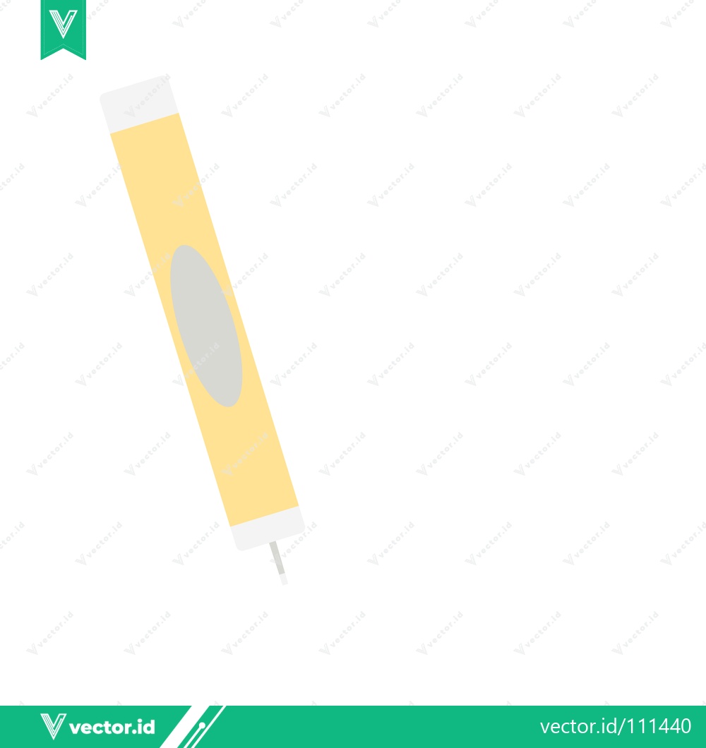 Premium Vector dari Minimalist Yellow Highlighter Pen with Gray Oval Accent