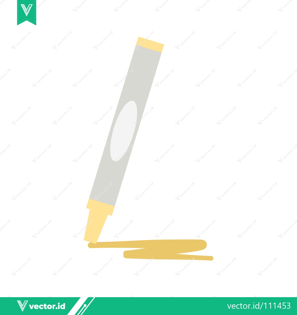 Premium Vector dari Yellow Crayon Drawing a Line on White Background