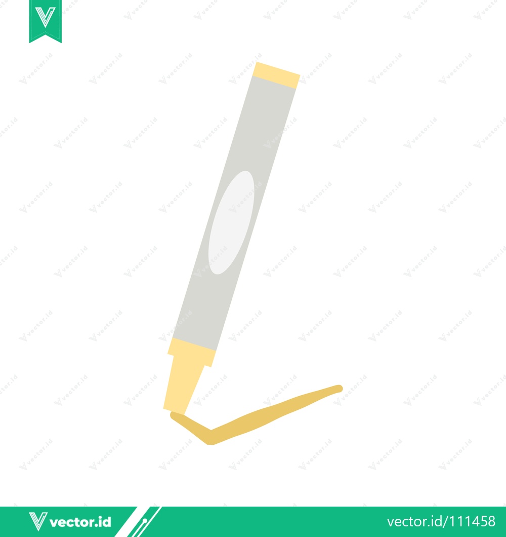 Premium Vector dari Yellow Marker Drawing a Line on White Background
