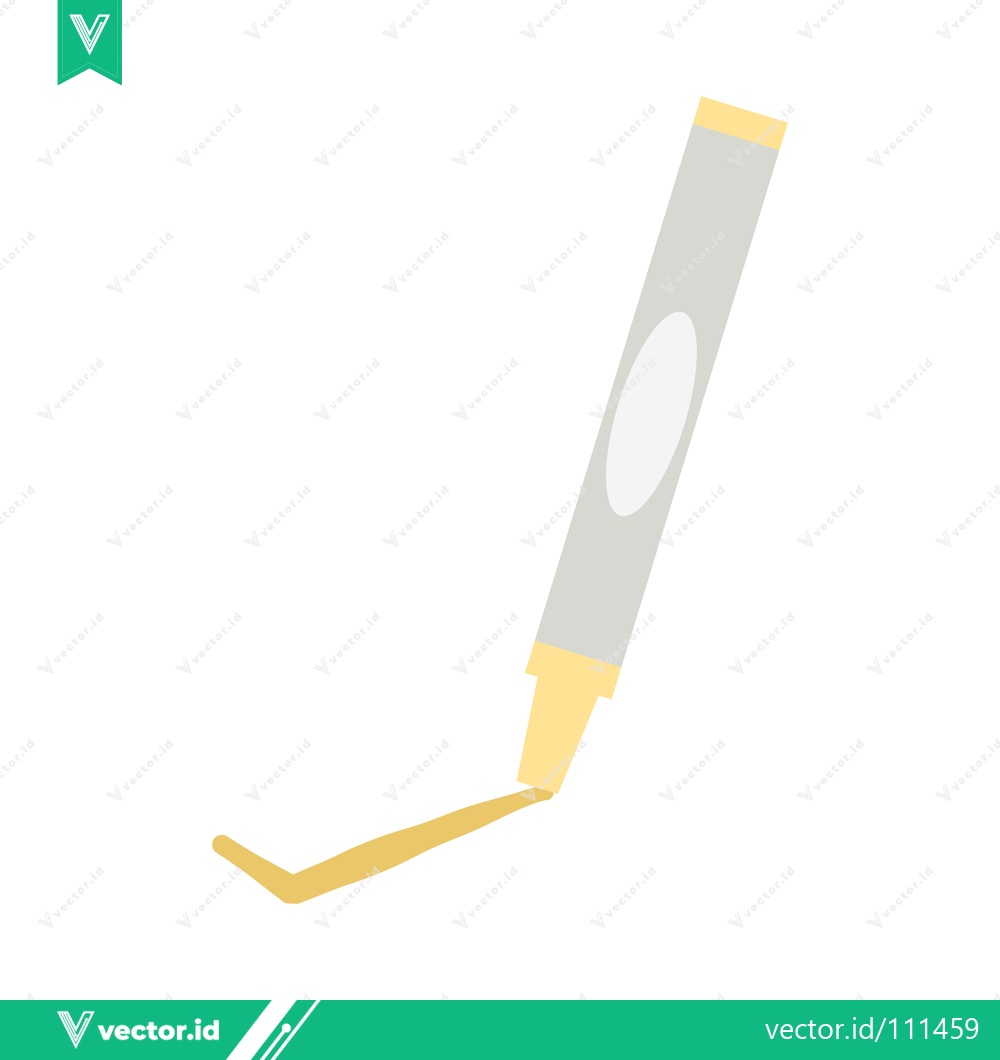 Premium Vector dari Stylized Illustration of a Yellow Highlighter Pen Marking a Line
