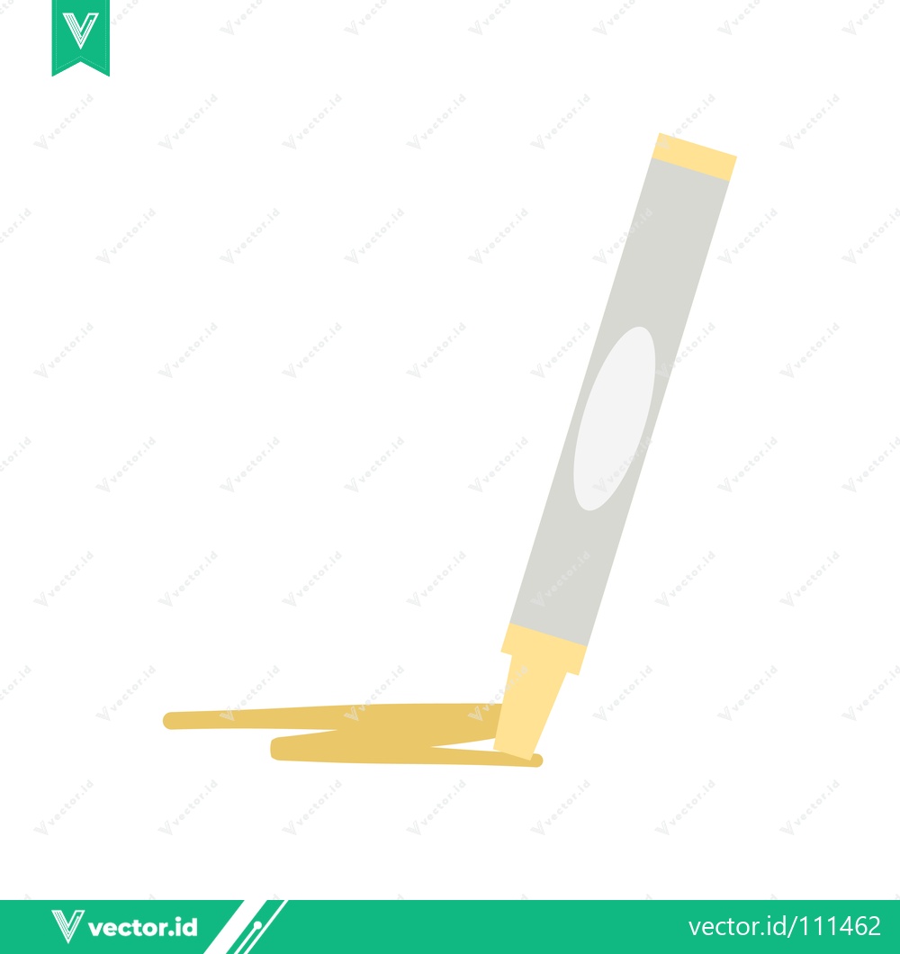 Premium Vector dari Yellow highlighter marker drawing a line on a white background