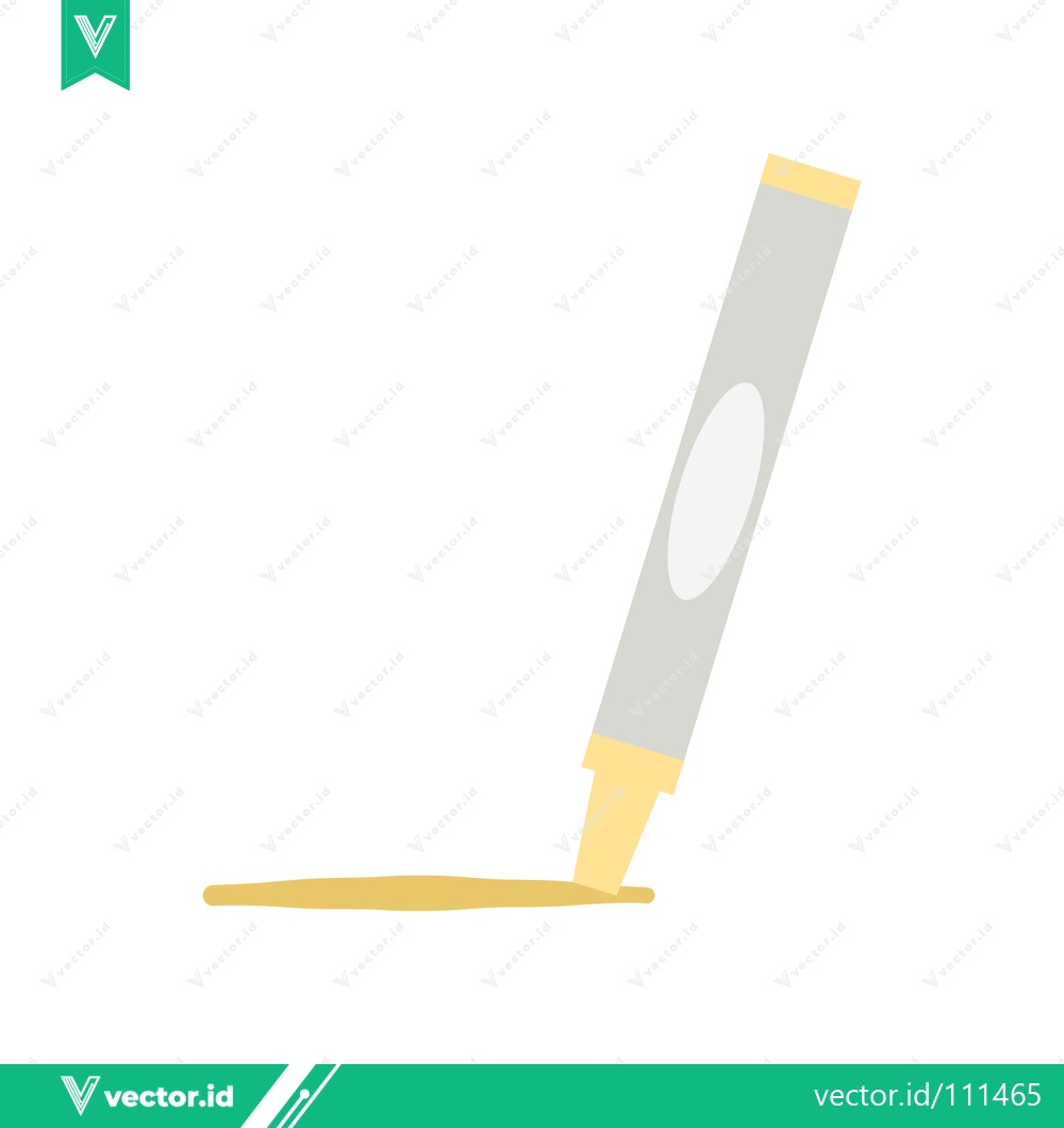 Premium Vector dari A yellow highlighter pen drawing a line on a white background