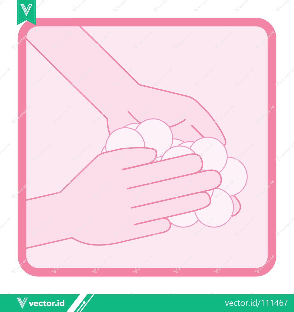 Premium Vector dari Hands Washing with Soap Bubbles for Hygiene
