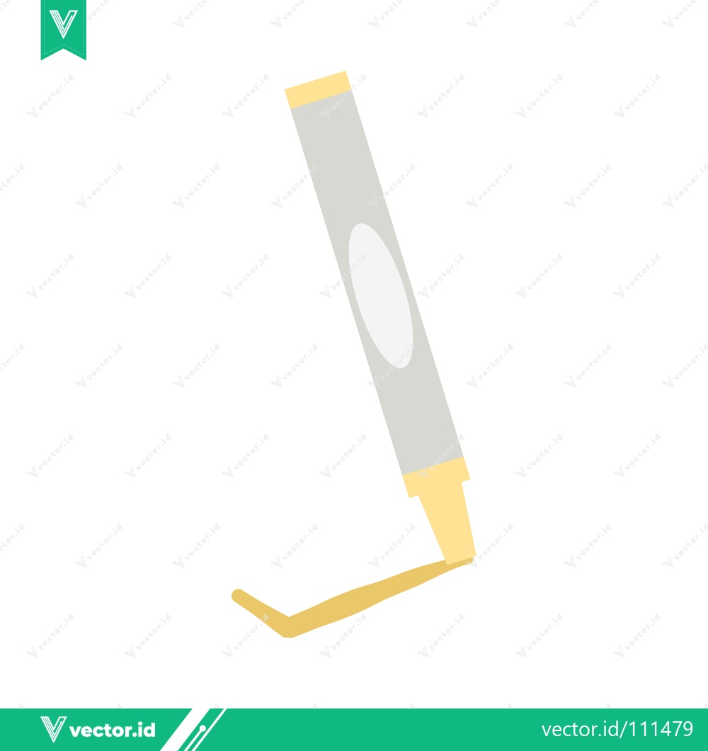Premium Vector of Minimalist Illustration of a Yellow Highlighter Pen