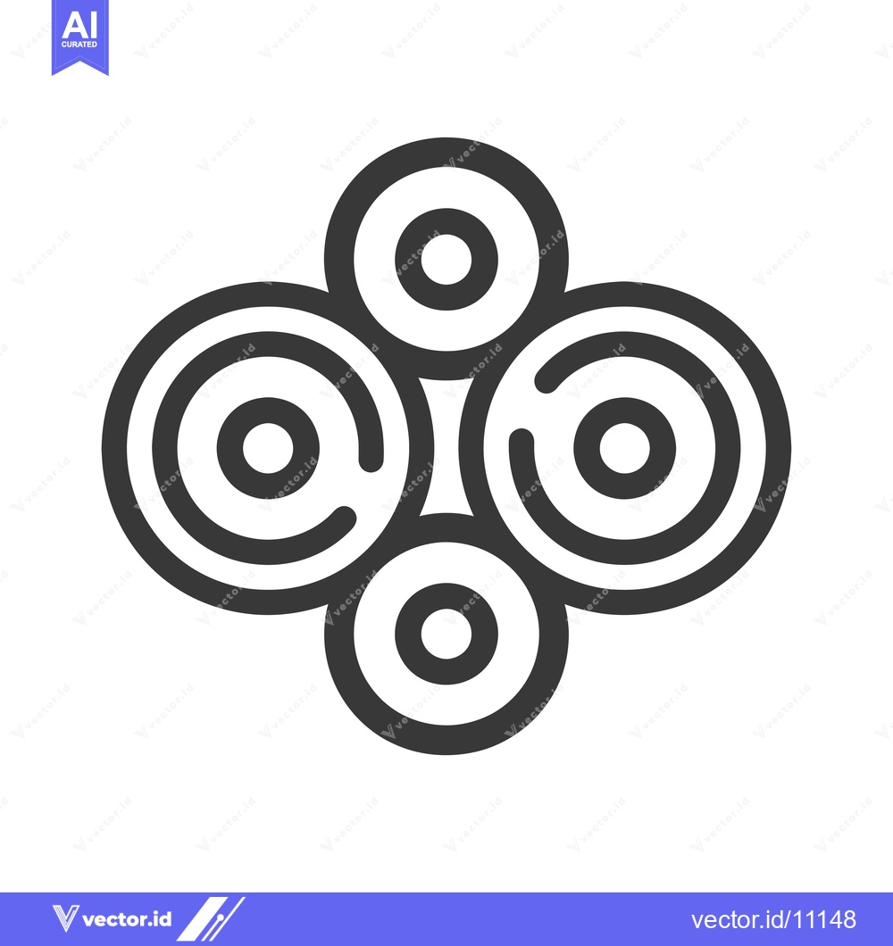 Premium Vector dari Abstract concentric circles pattern with a black and white color schem