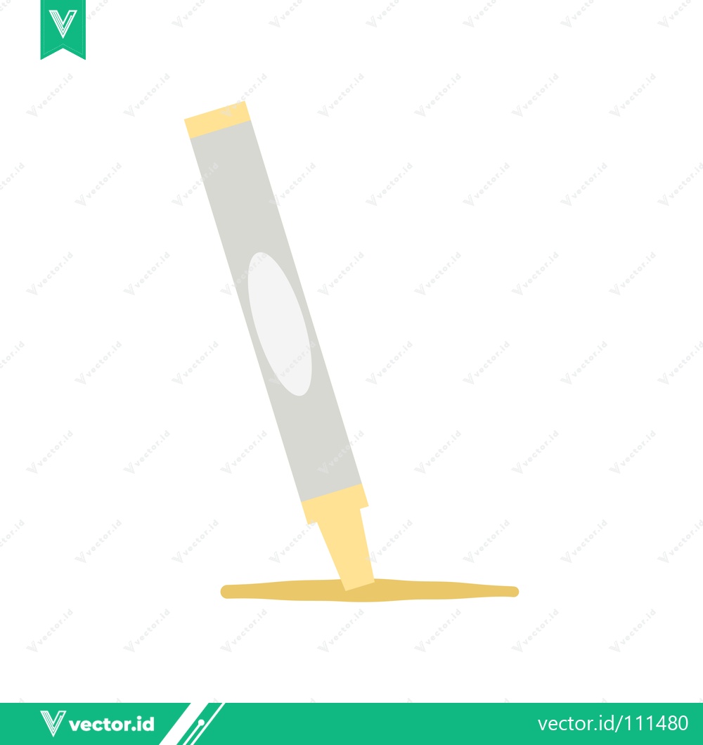 Premium Vector dari Minimalist Illustration of a Highlighter Pen with Yellow Ink Stroke