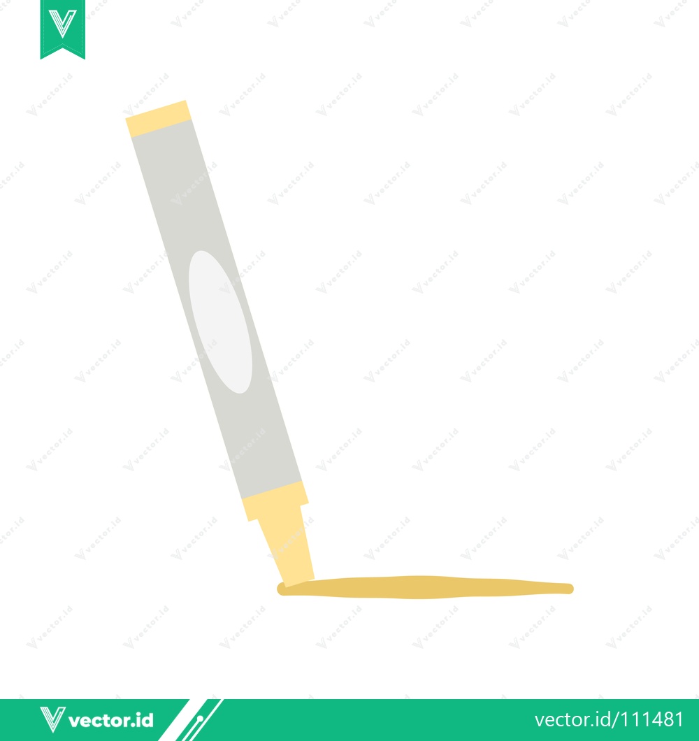 Premium Vector dari Yellow highlighter marker drawing a line on a white background