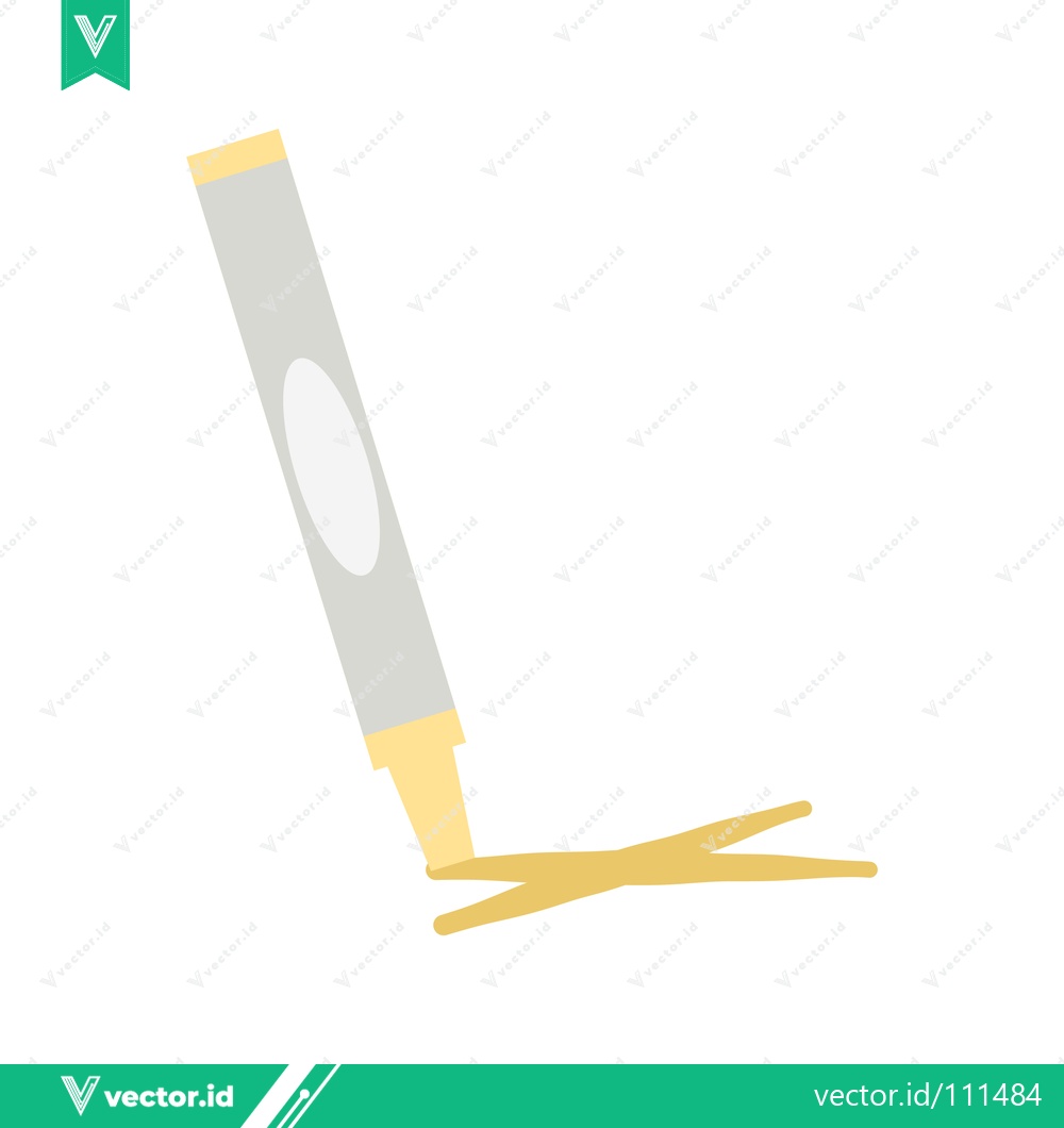 Premium Vector of A yellow highlighter marker drawing a bright yellow line on a white background