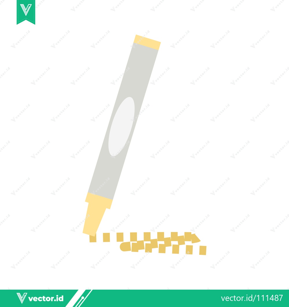 Premium Vector dari Yellow highlighter pen with scattered ink dots