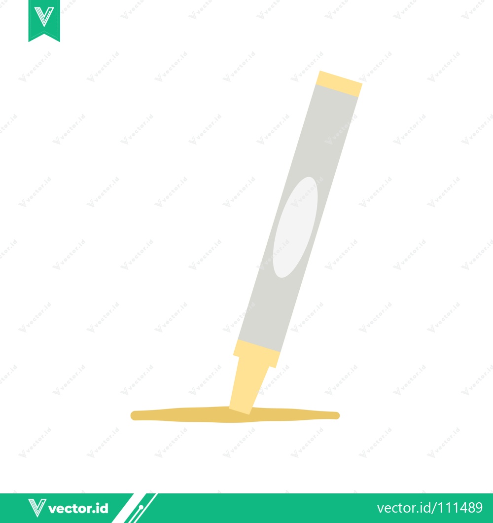 Premium Vector dari Minimalist illustration of a yellow highlighter pen marking a line