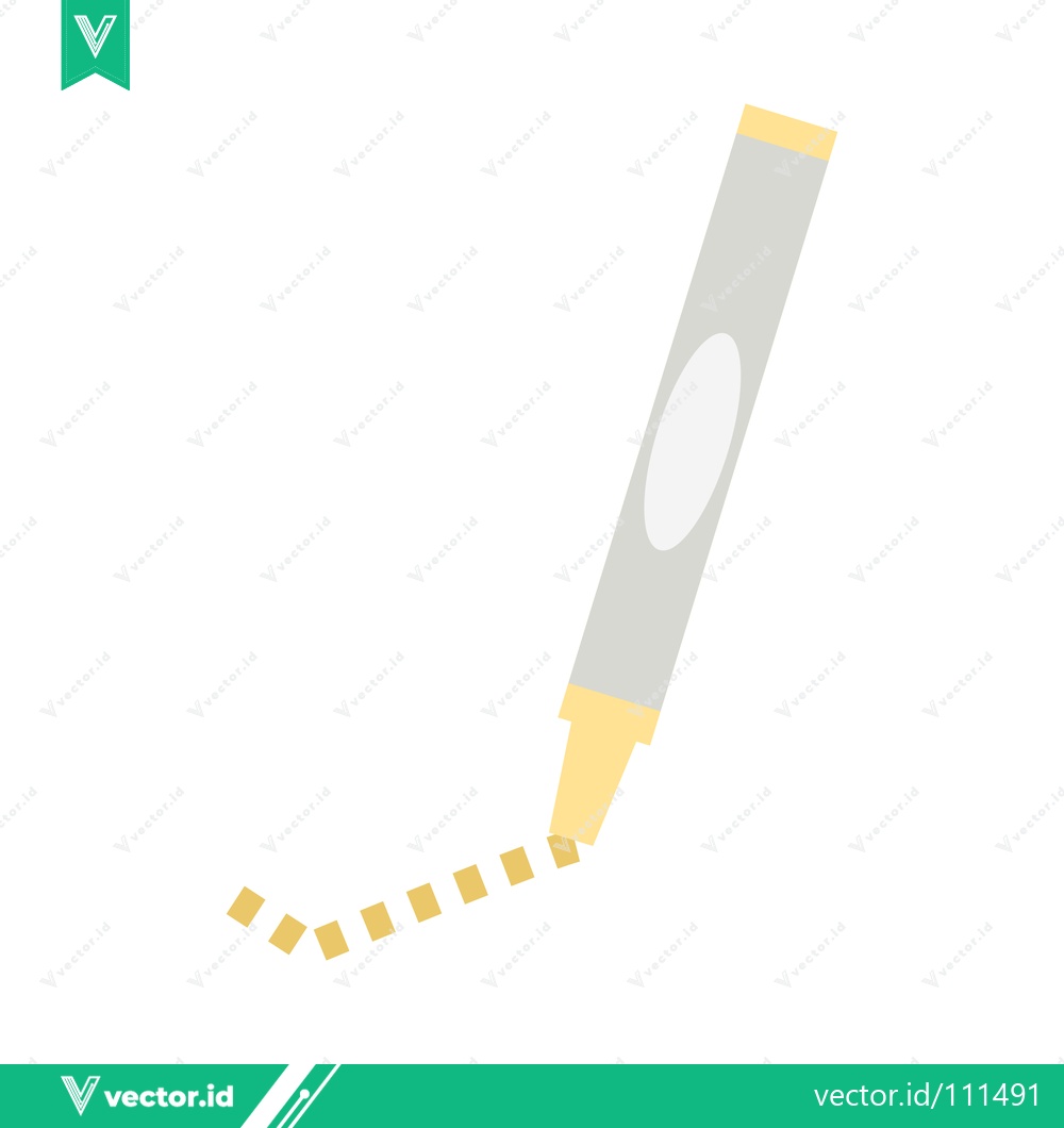 Premium Vector of Yellow Highlighter Drawing a Dotted Line