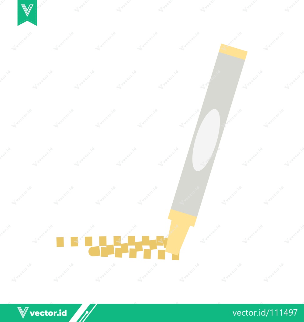 Premium Vector dari Yellow highlighter marker drawing a line of text on a white background