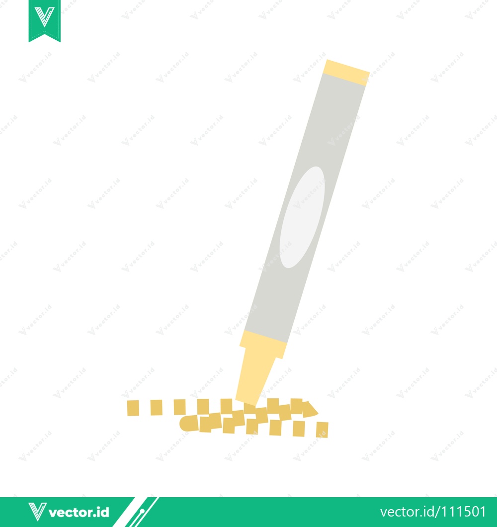 Premium Vector of Yellow Marker Drawing Small Squares on White Background