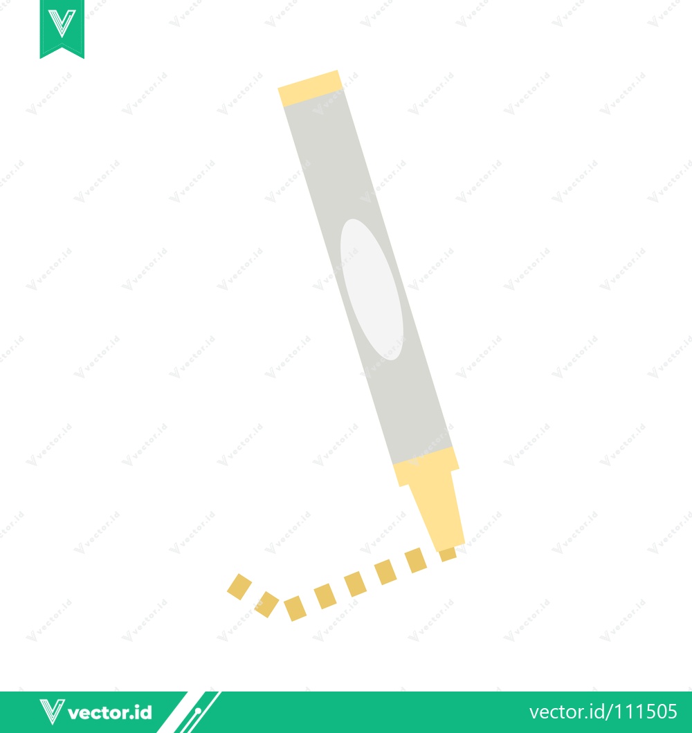 Premium Vector of Yellow Highlighter Marker Drawing a Wavy Line