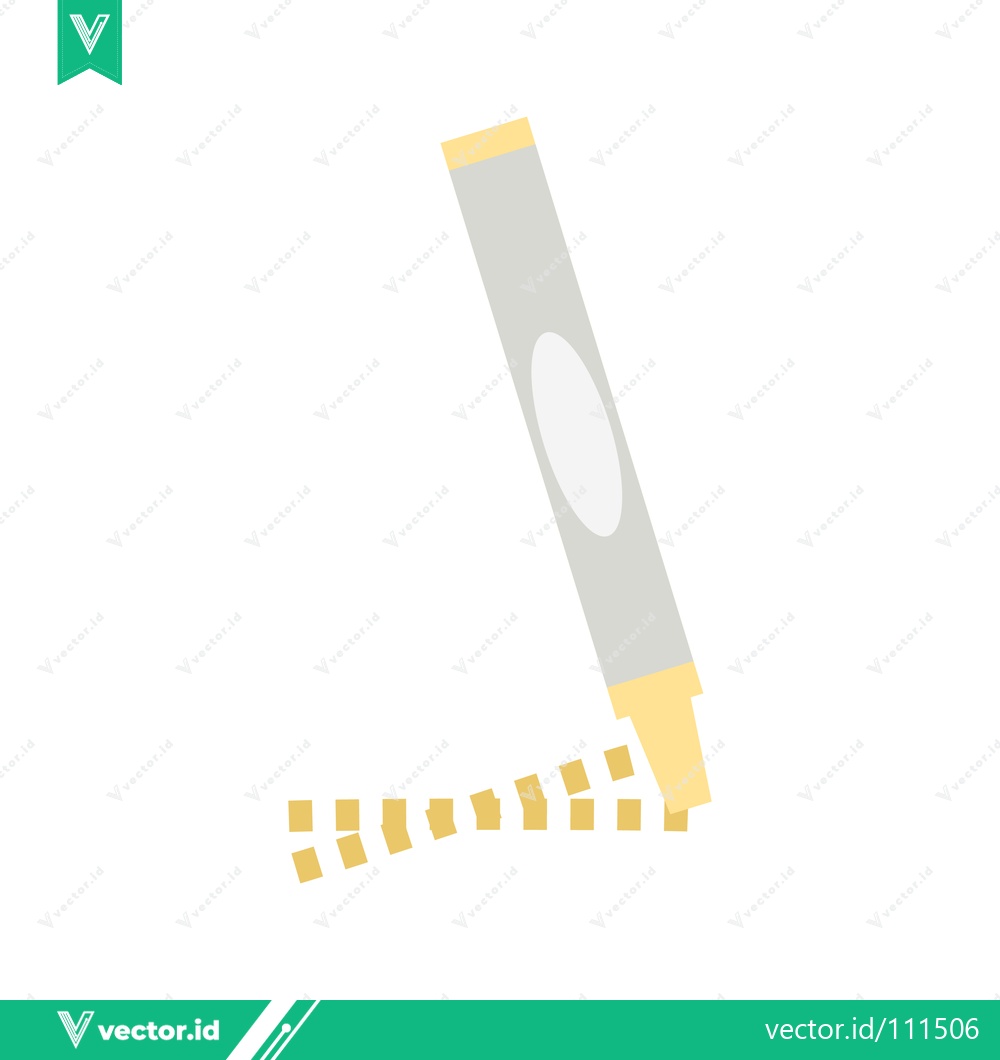 Premium Vector of Minimalist Illustration of a Yellow Highlighter Marking a Line