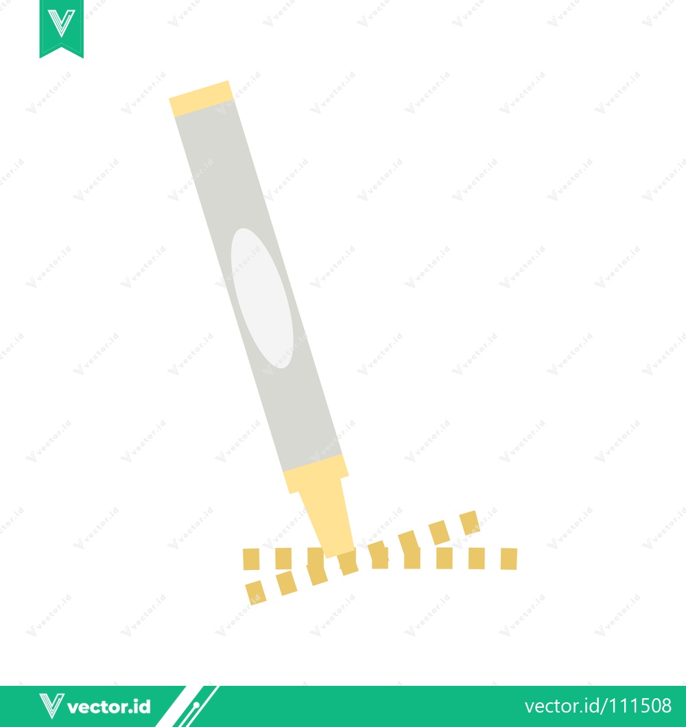 Premium Vector of Yellow highlighter marker drawing lines on white background
