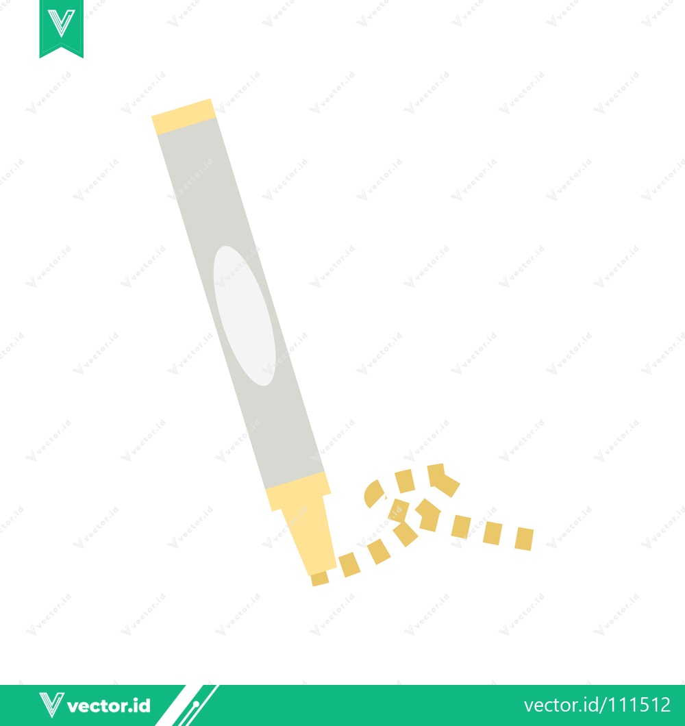 Premium Vector dari Minimalist illustration of a yellow highlighter pen with scattered marks