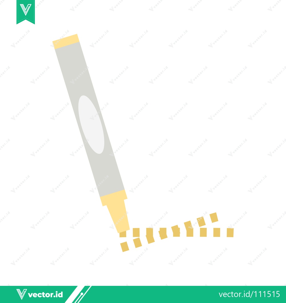 Premium Vector dari Yellow highlighter pen drawing a dotted line on a white background