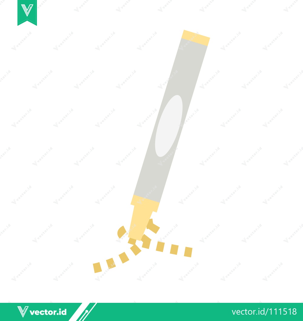 Premium Vector dari Yellow Highlighter Marker Drawing Dashed Line