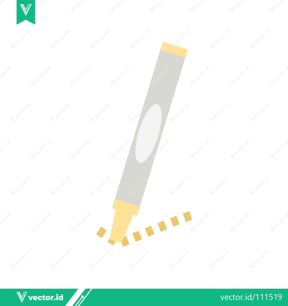 Premium Vector dari A simple illustration of a highlighter pen creating a dotted line